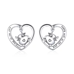 (image pour) Clous d'Oreilles Style PANDORA Vache mignonne - SCE984