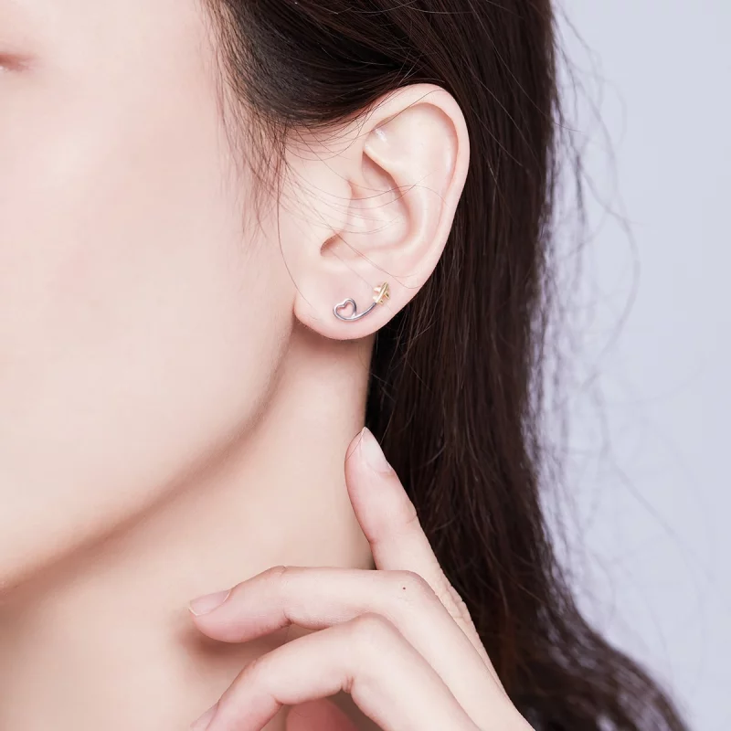 (image pour) Clous d'Oreilles Style PANDORA Voler vers l'amour - SCE632 - Afficher 6