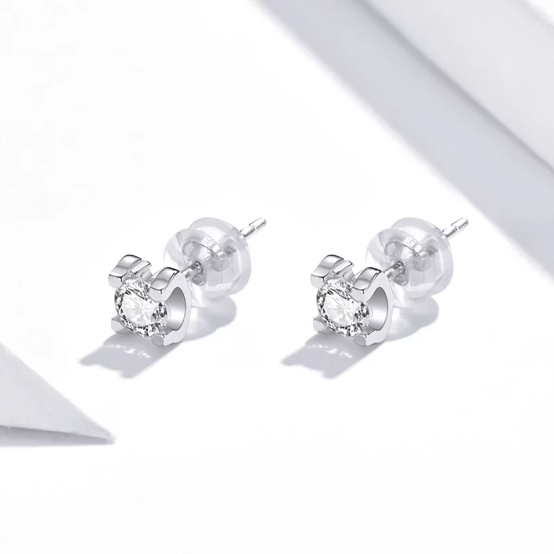 (image pour) Clous d'Oreilles Style PANDORA Zircon simple - SCE974 - Afficher 2