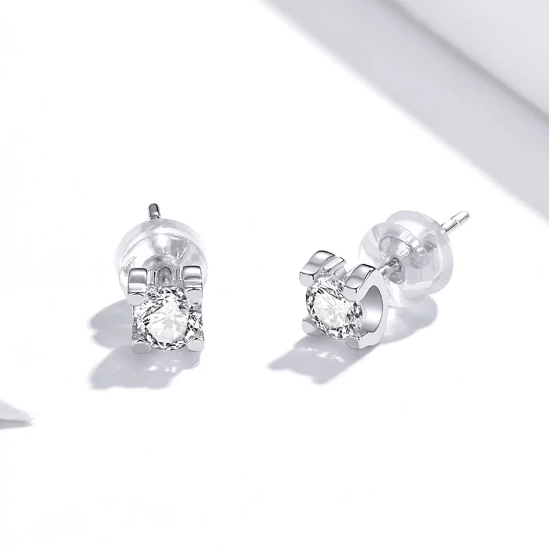 (image pour) Clous d'Oreilles Style PANDORA Zircon simple - SCE974 - Afficher 4
