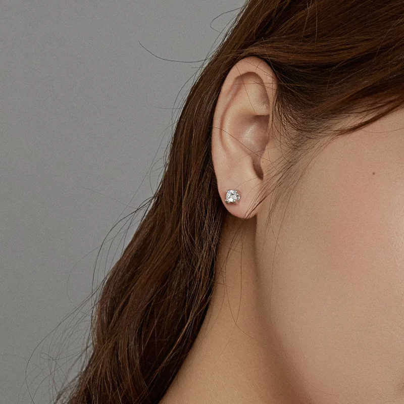 (image pour) Clous d'Oreilles Style PANDORA Zircon simple - SCE974 - Afficher 5