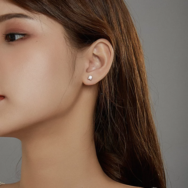 (image pour) Clous d'Oreilles Style PANDORA Zircon simple - SCE974 - Afficher 7