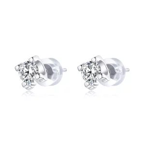 (image pour) Clous d'Oreilles Style PANDORA Zircon simple - SCE974