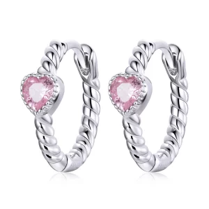 (image pour) Créoles Style PANDORA Amour pur - SCE1081