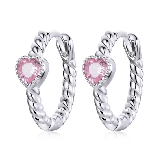(image pour) Créoles Style PANDORA Amour pur - SCE1081