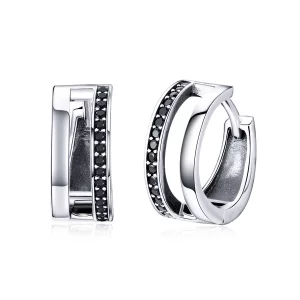 (image pour) Créoles Style PANDORA Amour pur - SCE444