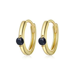 (image pour) Créoles Style PANDORA Balle - SCE1050-BK