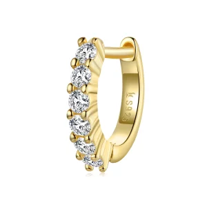 (image pour) Créoles Style PANDORA Blanc brillant - SCE1103