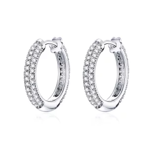 (image pour) Créoles Style PANDORA Brillant - BSE300