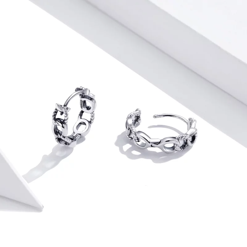 (image pour) Créoles Style PANDORA Chaîne simple - SCE960 - Afficher 2