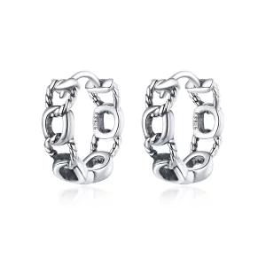 (image pour) Créoles Style PANDORA Chaîne simple - SCE960