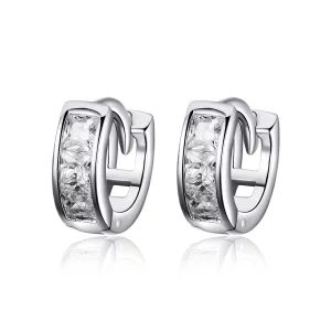 (image pour) Créoles Style PANDORA Fille brillante - SCE515