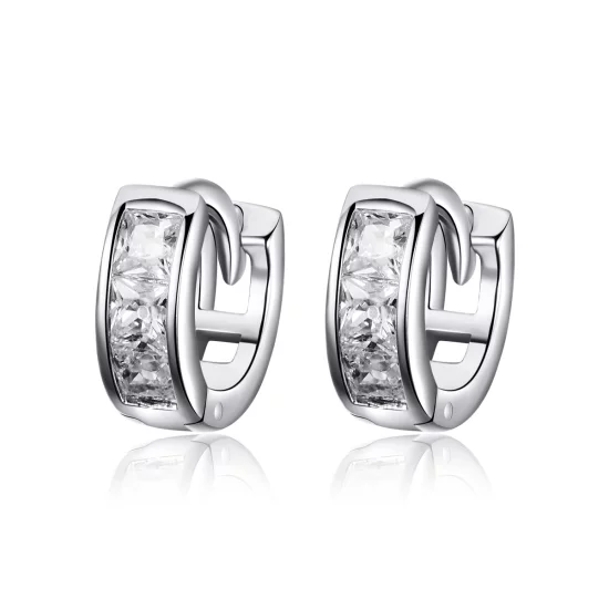 (image pour) Créoles Style PANDORA Fille brillante - SCE515