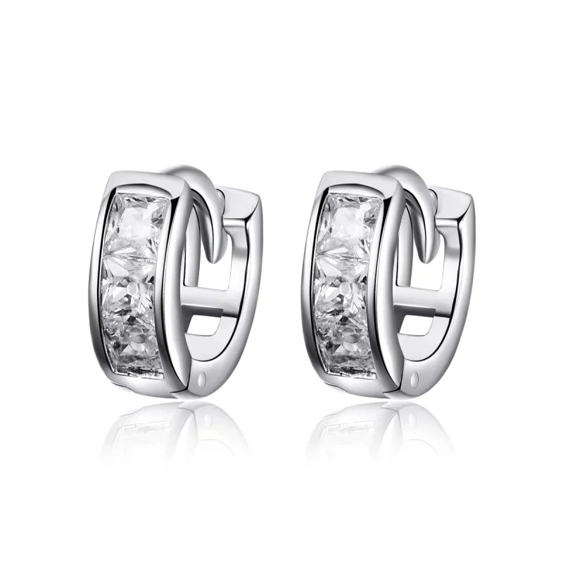 (image pour) Créoles Style PANDORA Fille brillante - SCE515