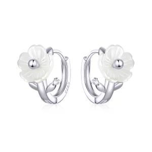 (image pour) Créoles Style PANDORA Fleurs pures - BSE321