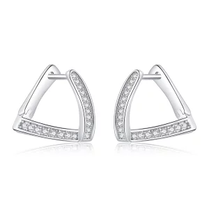 (image pour) Créoles Style PANDORA Géométrique - SCE975