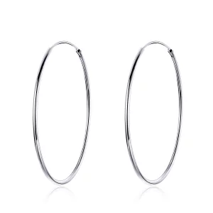 (image pour) Créoles Style PANDORA Grande Boucle D'Oreille - SCE598