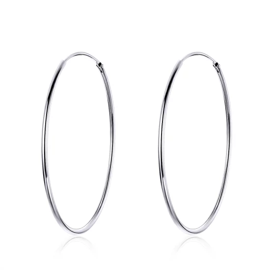 (image pour) Créoles Style PANDORA Grande Boucle D'Oreille - SCE598