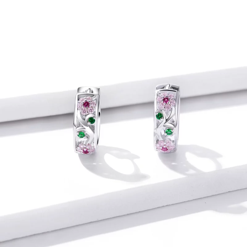 (image pour) Créoles Style PANDORA Jardin secret - BSE403 - Afficher 2