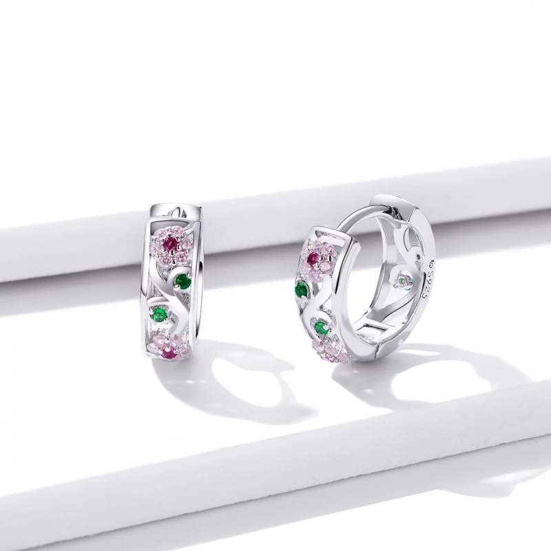 (image pour) Créoles Style PANDORA Jardin secret - BSE403 - Afficher 3