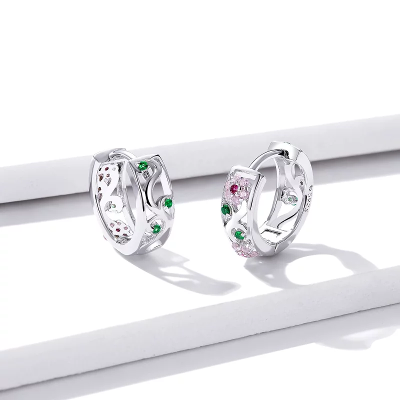 (image pour) Créoles Style PANDORA Jardin secret - BSE403 - Afficher 4