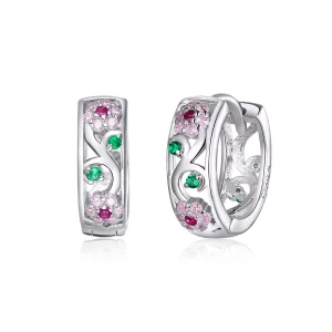 (image pour) Créoles Style PANDORA Jardin secret - BSE403