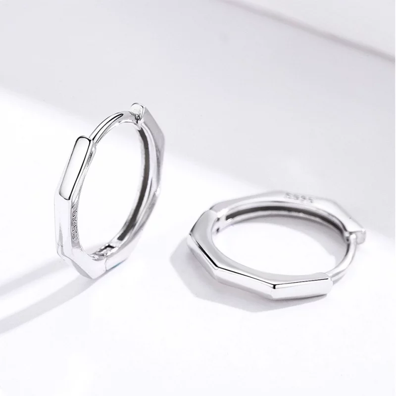 (image pour) Créoles Style PANDORA Ligne simple - SCE622 - Afficher 2