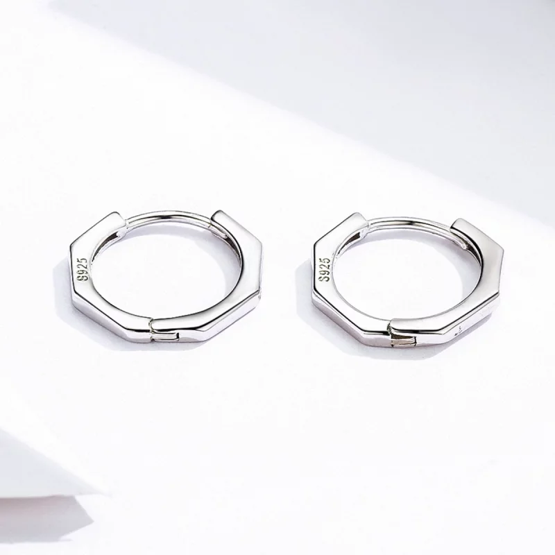 (image pour) Créoles Style PANDORA Ligne simple - SCE622 - Afficher 6