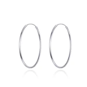 (image pour) Créoles Style PANDORA Ligne simple - SCE710