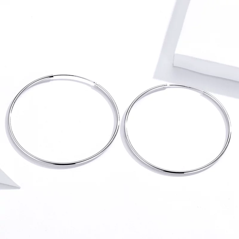 (image pour) Créoles Style PANDORA Ligne simple - SCE711 - Afficher 4