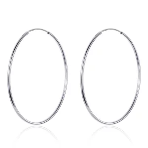 (image pour) Créoles Style PANDORA Ligne simple - SCE711