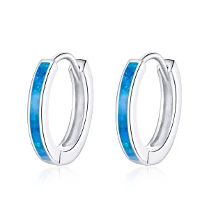 (image pour) Créoles Style PANDORA Opale - SCE992