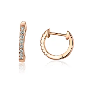 (image pour) Créoles Style PANDORA Petit cercle - SCE498-C
