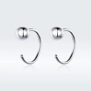 (image pour) Créoles Style PANDORA Petite balle - SCE782-A