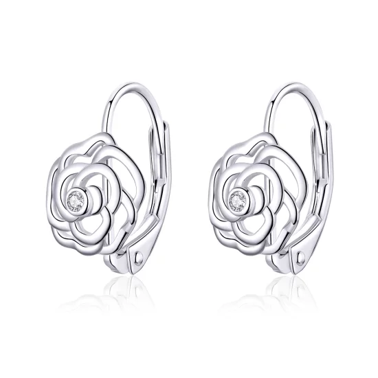 (image pour) Créoles Style PANDORA Rose - SCE745