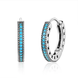 (image pour) Créoles Style PANDORA Scintillait - SCE493