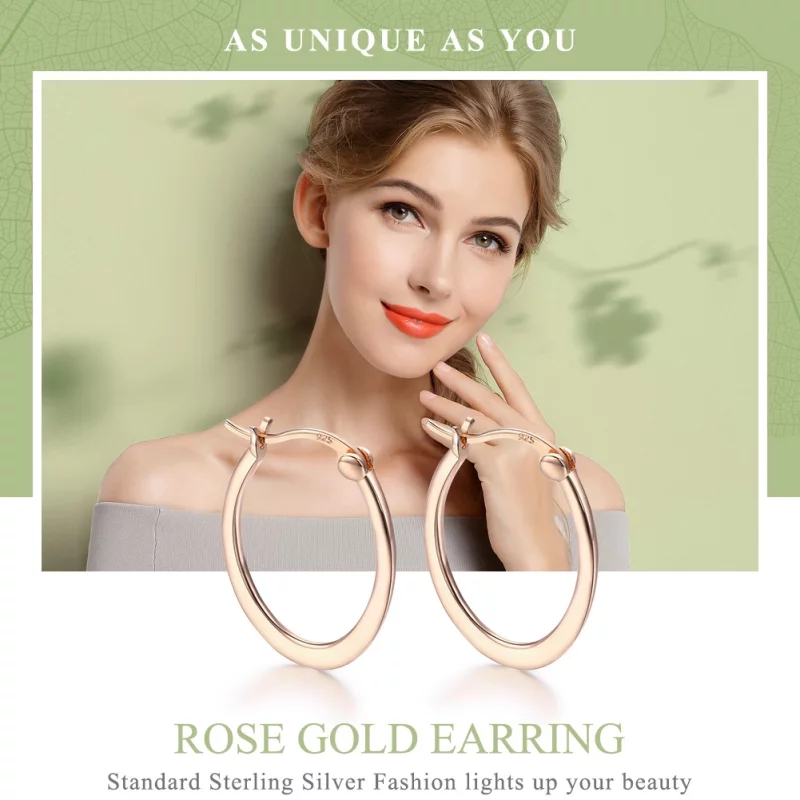 (image pour) Créoles Style PANDORA Simple - SCE478 - Afficher 2
