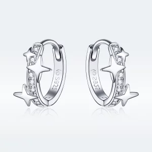 (image pour) Créoles Style PANDORA Une étoile de souhait - BSE076