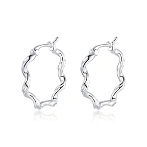 (image pour) Créoles Style PANDORA Vague - SCE976