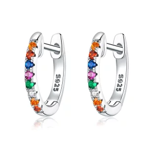 (image pour) Créoles Style PANDORA Zircon coloré - SCE721