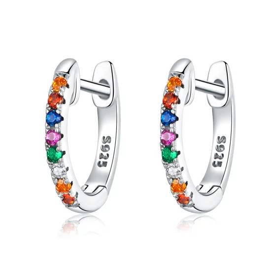 (image pour) Créoles Style PANDORA Zircon coloré - SCE721