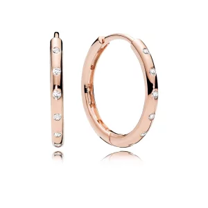 (image pour) Moments de la vie, PANDORA RoseMC et cz incolore - 286244CZ - Boucles d’oreilles
