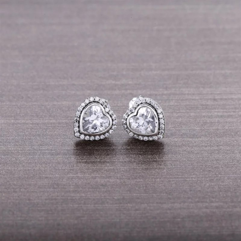 (image pour) PANDORA - Amour brillant, cz incolore - 290568CZ - Boucles d’oreilles - Afficher 2