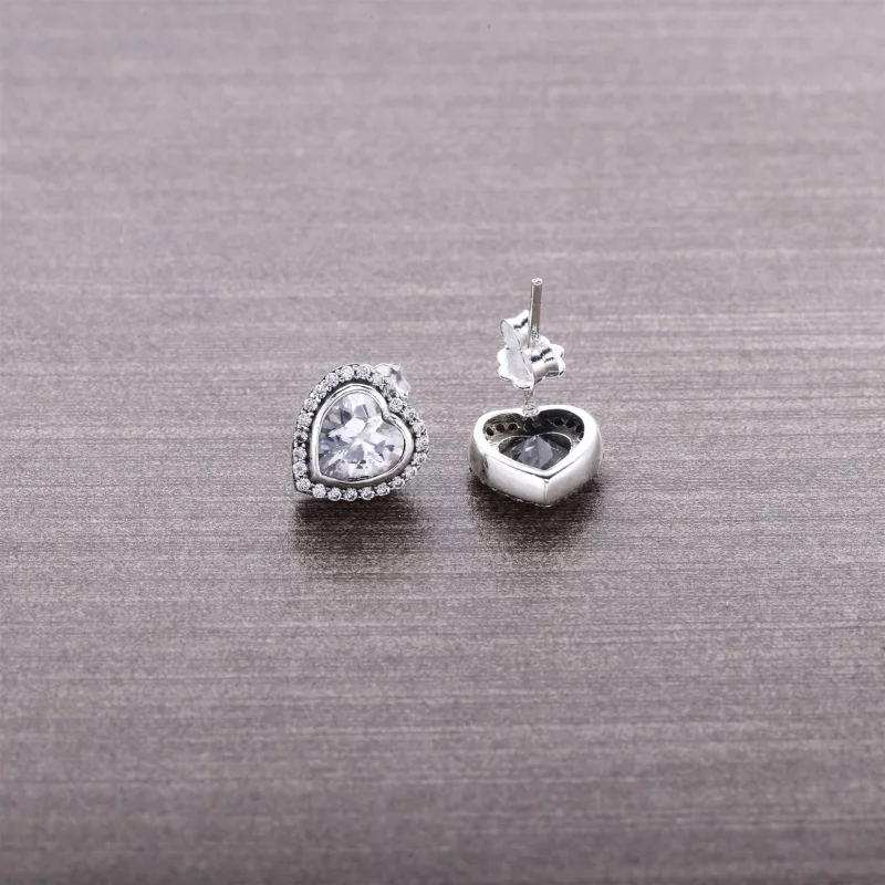 (image pour) PANDORA - Amour brillant, cz incolore - 290568CZ - Boucles d’oreilles - Afficher 3