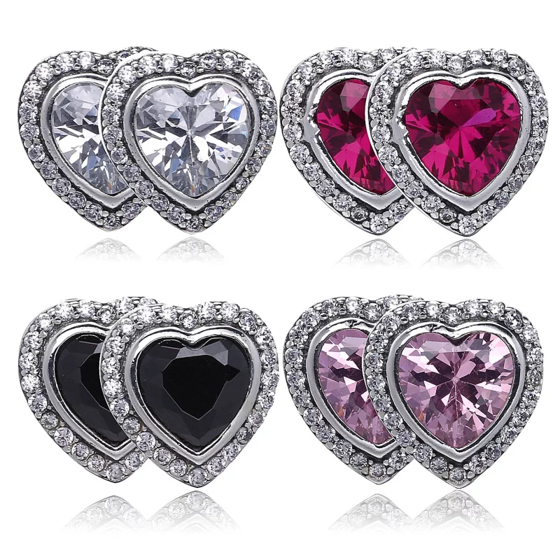 (image pour) PANDORA - Amour brillant, cz incolore - 290568CZ - Boucles d’oreilles - Afficher 4