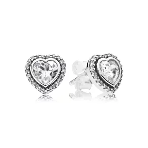 (image pour) PANDORA - Amour brillant, cz incolore - 290568CZ - Boucles d’oreilles