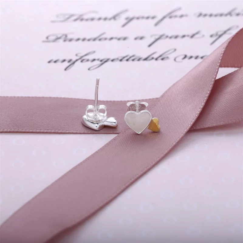 (image pour) PANDORA - Boucles d'Oreilles Coeurs Lumineux - 290697MOP - Afficher 2