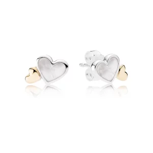 (image pour) PANDORA - Boucles d'Oreilles Coeurs Lumineux - 290697MOP