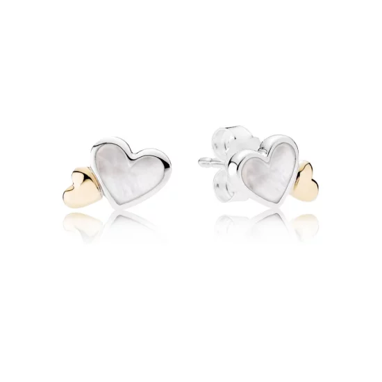 (image pour) PANDORA - Boucles d'Oreilles Coeurs Lumineux - 290697MOP
