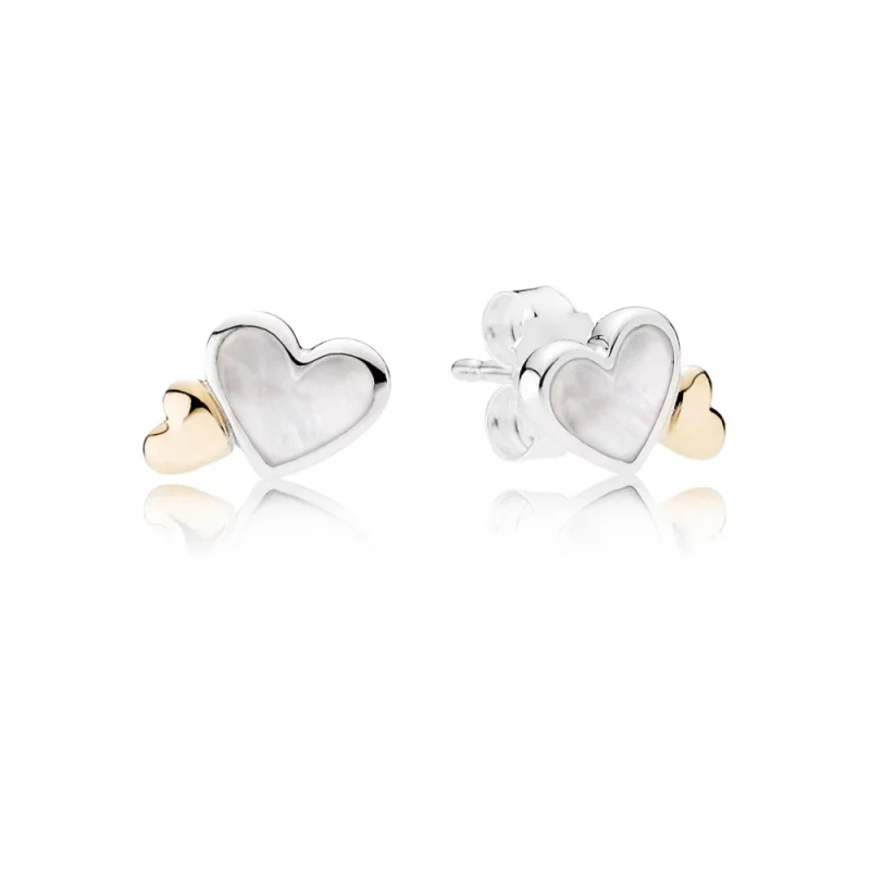 (image pour) PANDORA - Boucles d'Oreilles Coeurs Lumineux - 290697MOP